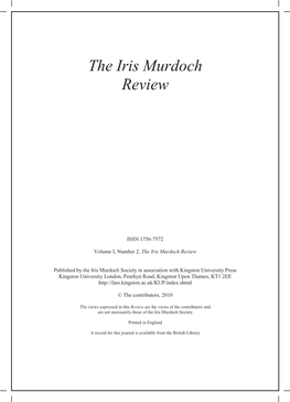 The Iris Murdoch Review