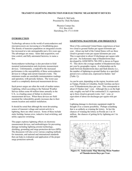 Transient Lightning Protection for Electronic Measurement Devices