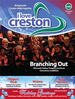 Branching out Blossom Valley Singers Continue Christmas Tradition