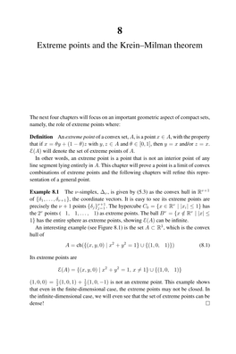 Extreme Points and the Krein–Milman Theorem