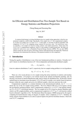 An Efficient and Distribution-Free Two-Sample Test Based on Energy Statistics and Random Projections