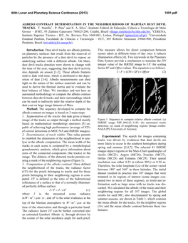 Albedo Contrast Determination in the Neighbourhood of Martian Dust Devil Tracks