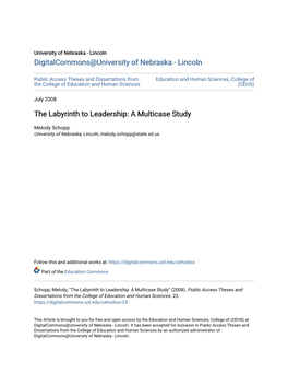 The Labyrinth to Leadership: a Multicase Study