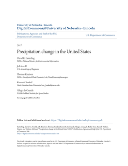 Precipitation Change in the United States David R