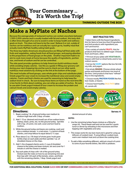 Make a Myplate of Nachos