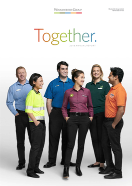 Annual Report 2018 Woolworths Group