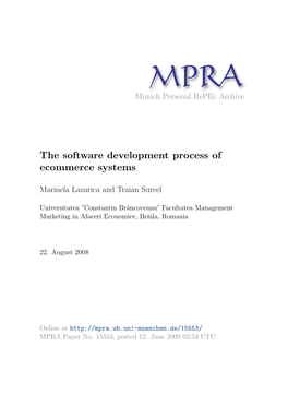 The Software Development Process of Ecommerce Systems