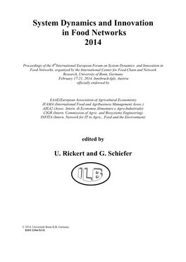 System Dynamics and Innovation in Food Networks 2014