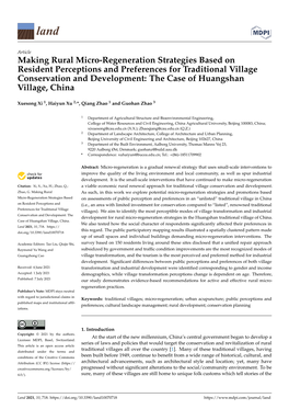 Making Rural Micro-Regeneration Strategies Based on Resident