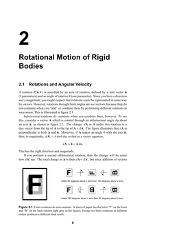 Rotational Motion of Rigid Bodies