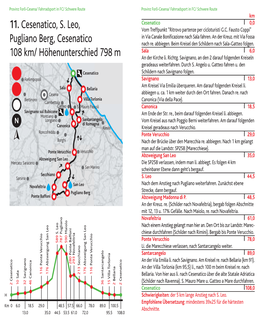 11. Cesenatico, S. Leo, Pugliano Berg, Cesenatico 108 Km