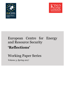 EUCERS Reflections, Volume 3, Spring 2017