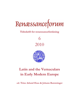 Latin and the Vernaculars in Early Modern Europe Ed