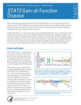 STAT3 Gain-Of-Function Disease Fact Sheet