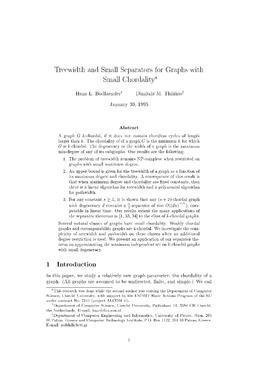 Treewidth and Small Separators for Graphs with Small Chordality