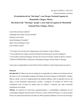 “Sin Fuego”: Caso Parque Nacional Lagunas De