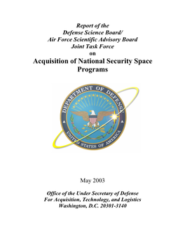 Acquisition of National Security Space Programs