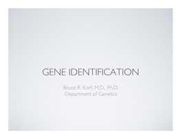 Gene Identification 2015.Pptx