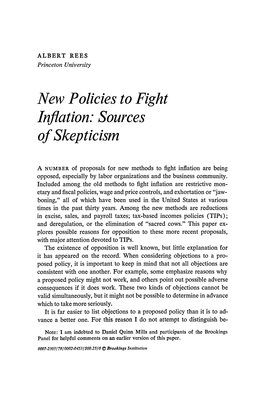 New Policies to Fight Inflation: Sources of Skepticism (Brookings Papers on Economic Activity, 1978, No. 2