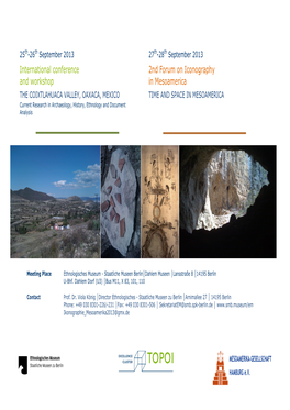 International Conference and Workshop the Coixtlahuaca Valley