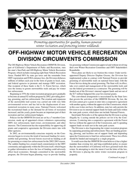 Off-Highway Motor Vehicle Recreation Division