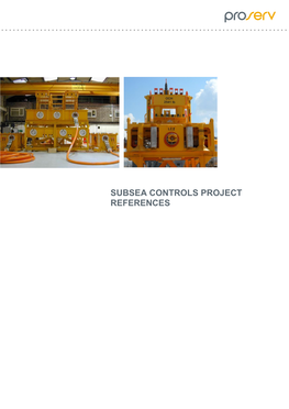 Subsea Controls Project References
