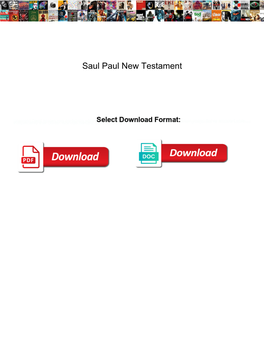 Saul Paul New Testament