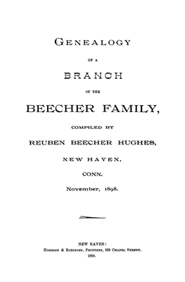 Genealogy of a Branch of the Beecher Family