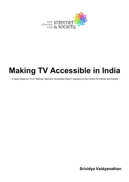 Making TV Accessible in India