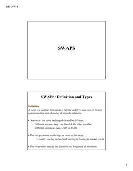 SWAPS: Definition and Types