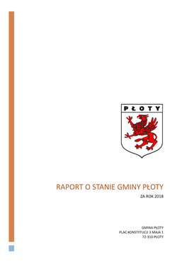 Raport O Stanie Gminy Płoty Za Rok 2018