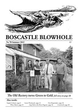 BOSCASTLE BLOWHOLE No 78 Summer 2012 £1