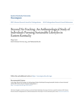 Beyond No Fracking: an Anthropological Study of Individuals