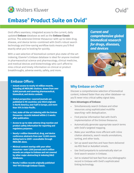 Embase® Product Suite on Ovid®