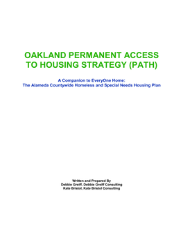 Oakland Permanent Access to Housing Strategy (Path)