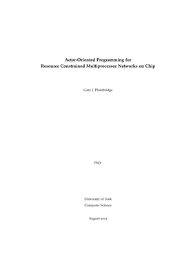 Actor-Oriented Programming for Resource Constrained Multiprocessor Networks on Chip