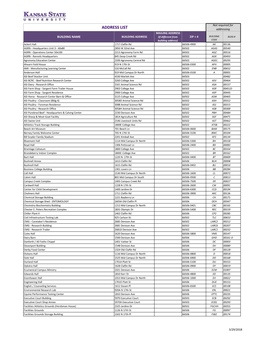 KSU Current Address List 2018.Xlsx