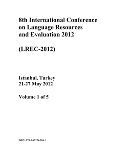 8Th International Conference on Language Resources and Evaluation 2012