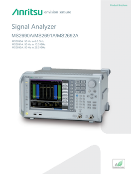 Signal Analyzer MS2690A/MS2691A/MS2692A Brochure