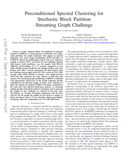 Preconditioned Spectral Clustering for Stochastic Block Partition