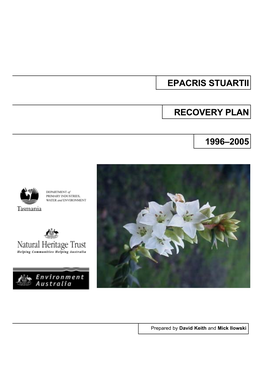 Epacris Stuartii Recovery Plan 1996–2005