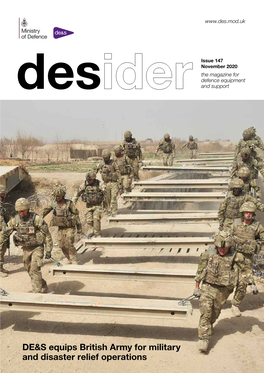 DE&S Equips British Army for Military and Disaster Relief Operations