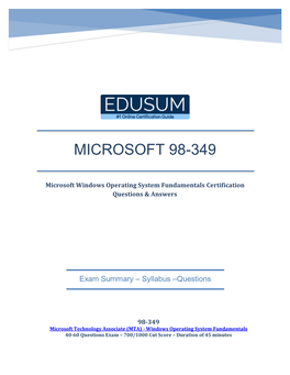 Microsoft 98-349