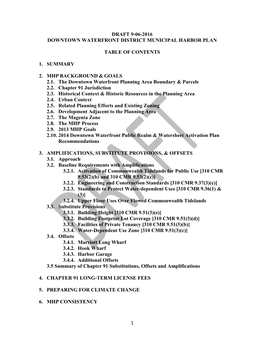 Downtown Waterfront District Municipal Harbor Plan