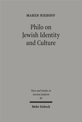 Philo on Jewish Identity and Culture