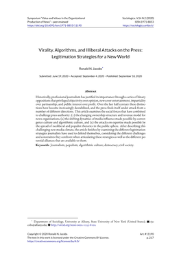 Virality, Algorithms, and Illiberal Attacks on the Press: Legitimation Strategies for a New World