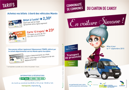 Tarifs Communauté De Communes Du Canton De Canisy