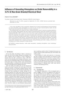 Influence of Annealing Atmosphere on Oxide Removability in a 3.2% Si Non-Grain Oriented Electrical Steel