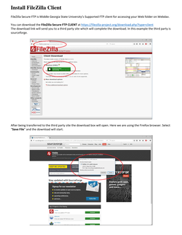 Install Filezilla Client