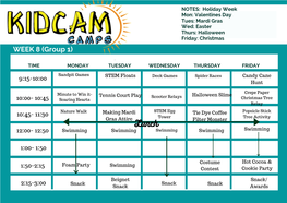 Woodlake Schedules 2021 Wk 8